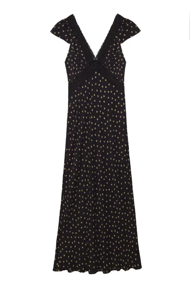 Women RIXO All Clothing Iggy Midi Dress Bohemia Spot Olive