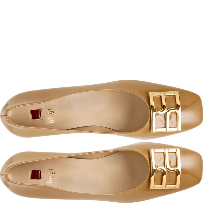 Women Rosette Pumps Toffee HGL Classic
