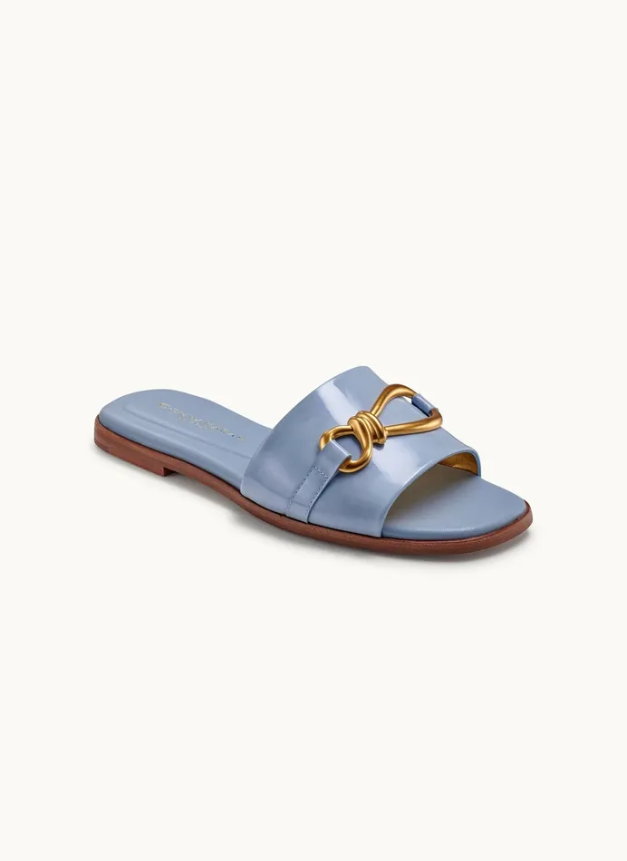 Women Sandals Donna Karan HAYLEN FLAT SANDAL Blue Frost