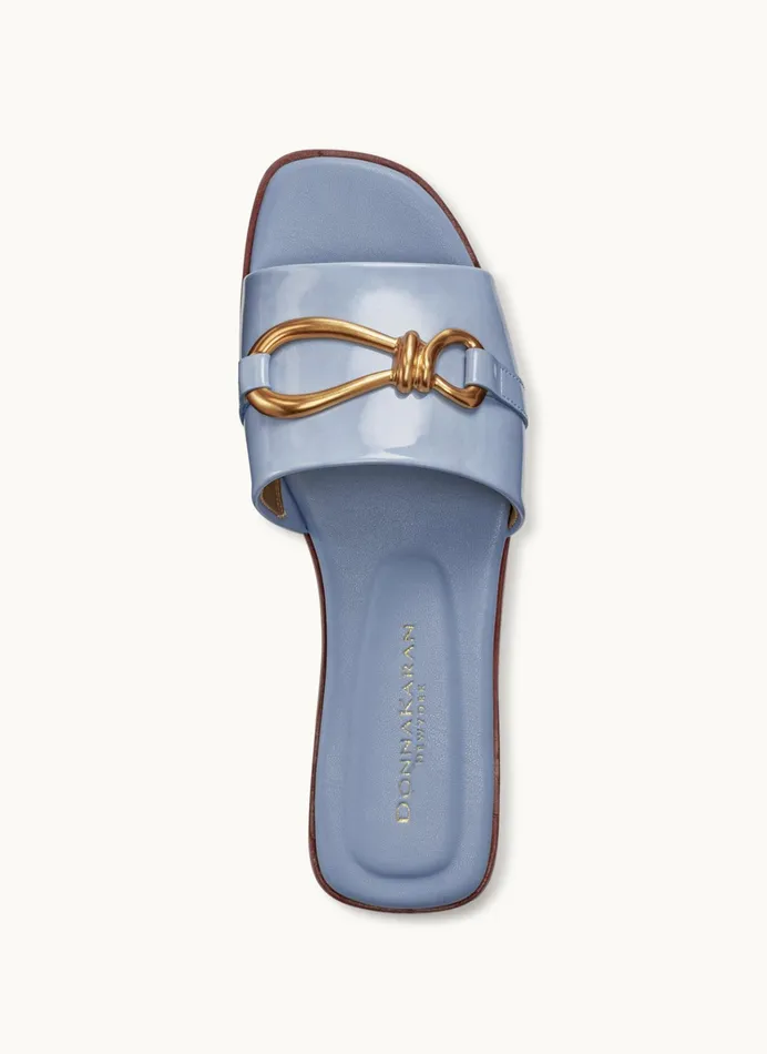 Women Sandals Donna Karan HAYLEN FLAT SANDAL Blue Frost