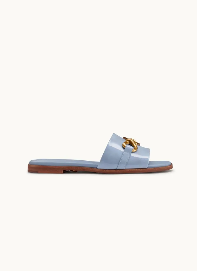 Women Sandals Donna Karan HAYLEN FLAT SANDAL Blue Frost