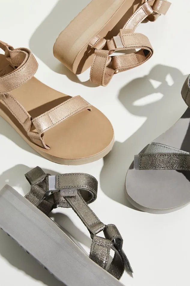 Women Sandals Free People Flatform Universal Leather Teva Sandals Metallic Pewter Women Sandals Free People Flatform Universal Leather Teva Sandals Metallic Pewter