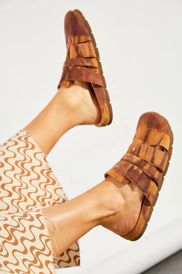 Women Sandals Free People Sunday Season Footbed Mules Sunset Combo