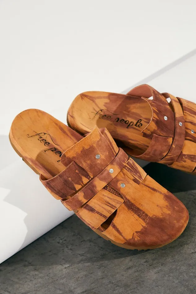 Women Sandals Free People Sunday Season Footbed Mules Sunset Combo