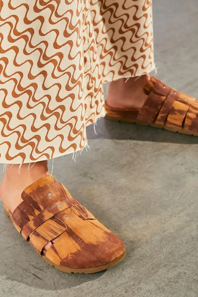 Women Sandals Free People Sunday Season Footbed Mules Sunset Combo