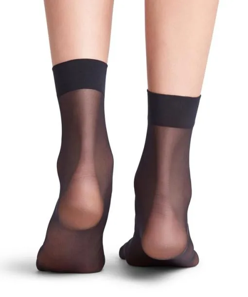 Women Seidenglatt 15 DEN Women Anklets Marine FALKE Fullyfashioned Stockings