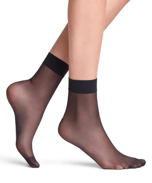 Women Seidenglatt 15 DEN Women Anklets Marine FALKE Fullyfashioned Stockings