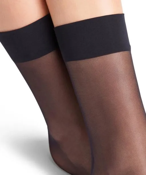 Women Seidenglatt 15 DEN Women Anklets Marine FALKE Fullyfashioned Stockings