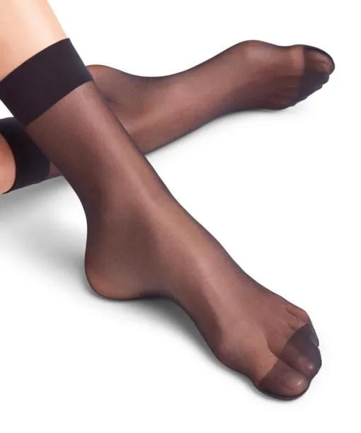 Women Seidenglatt 15 DEN Women Anklets Marine FALKE Fullyfashioned Stockings