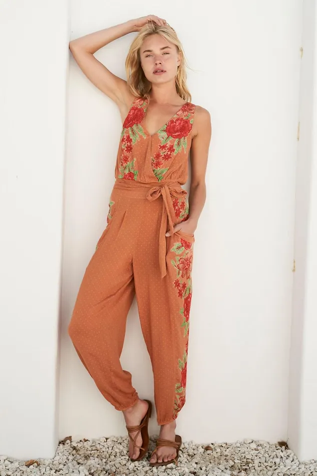 Women Sets Free People Emmi Florals Set Rust Combo