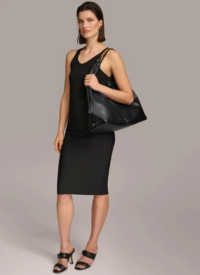 Women Shoulder And Hobo Bags Donna Karan BELLMORE XL HOBO Black