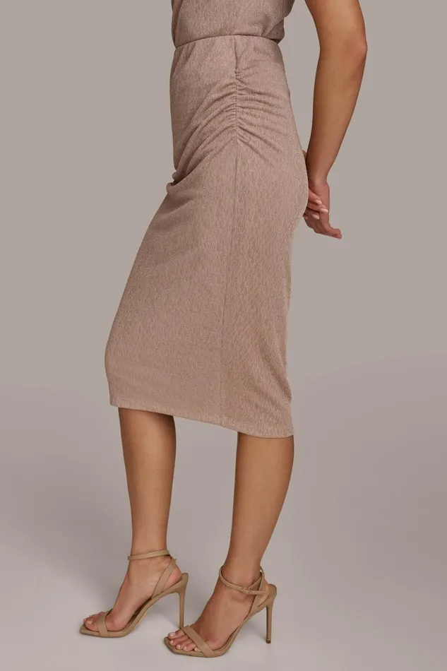 Women Skirts Donna Karan CRINKLE RUCHED SKIRT Mink