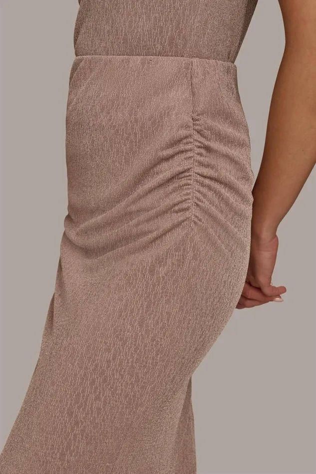 Women Skirts Donna Karan CRINKLE RUCHED SKIRT Mink