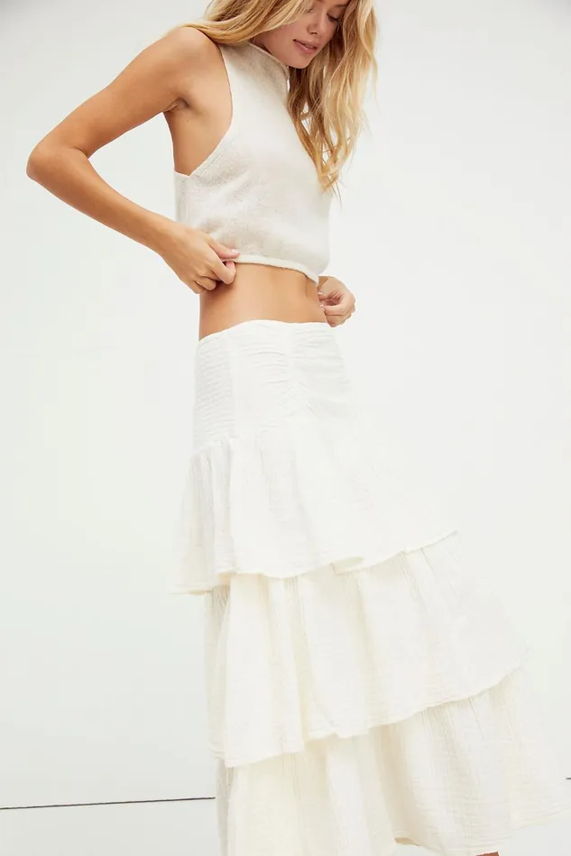 Women Skirts Free People Can039t Stop The Spring Tiered Maxi Skirt Solitary Star
