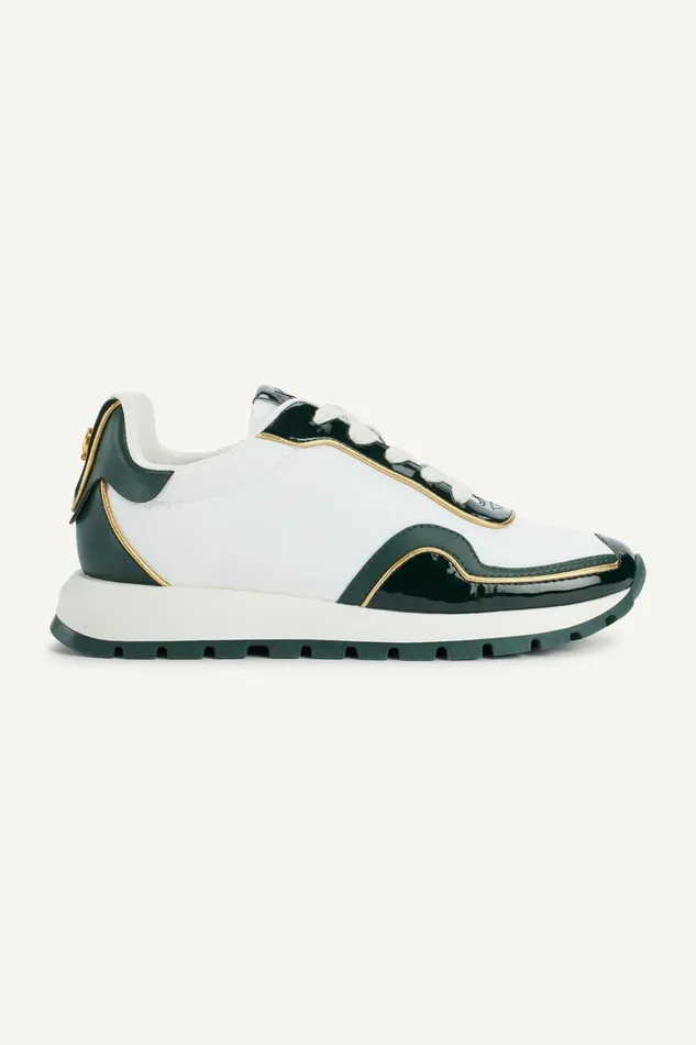 Women Sneakers Donna Karan BINX LACE UP SNEAKER Whiteforest Green