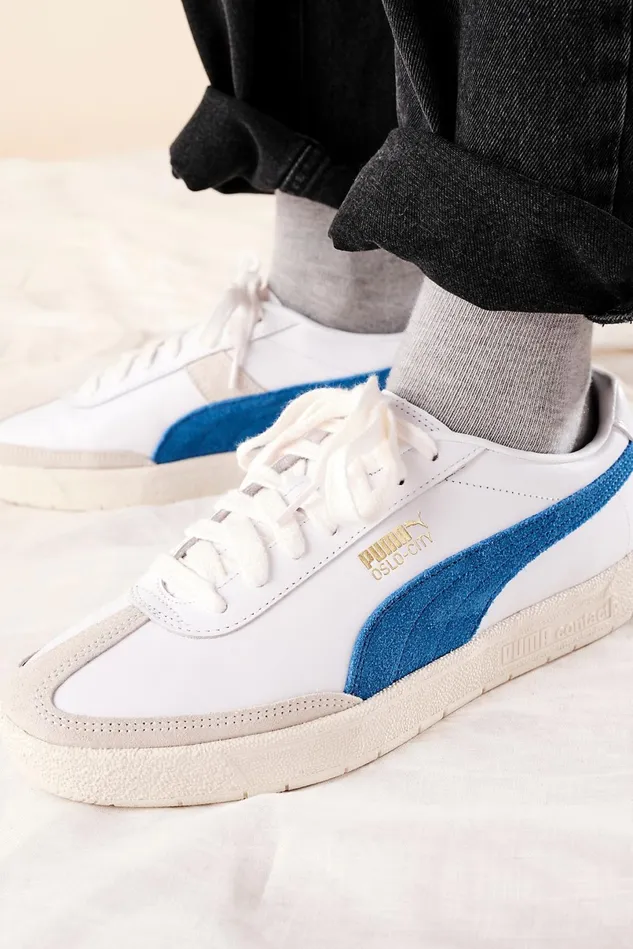 Women Sneakers Free People Puma Oslo City OG Sneakers White Whisper White Lapis Blue Women Sneakers Free People Puma Oslo City OG Sneakers White Whisper White Lapis Blue