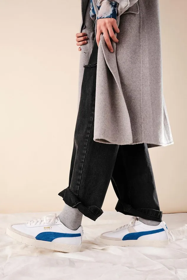 Women Sneakers Free People Puma Oslo City OG Sneakers White Whisper White Lapis Blue