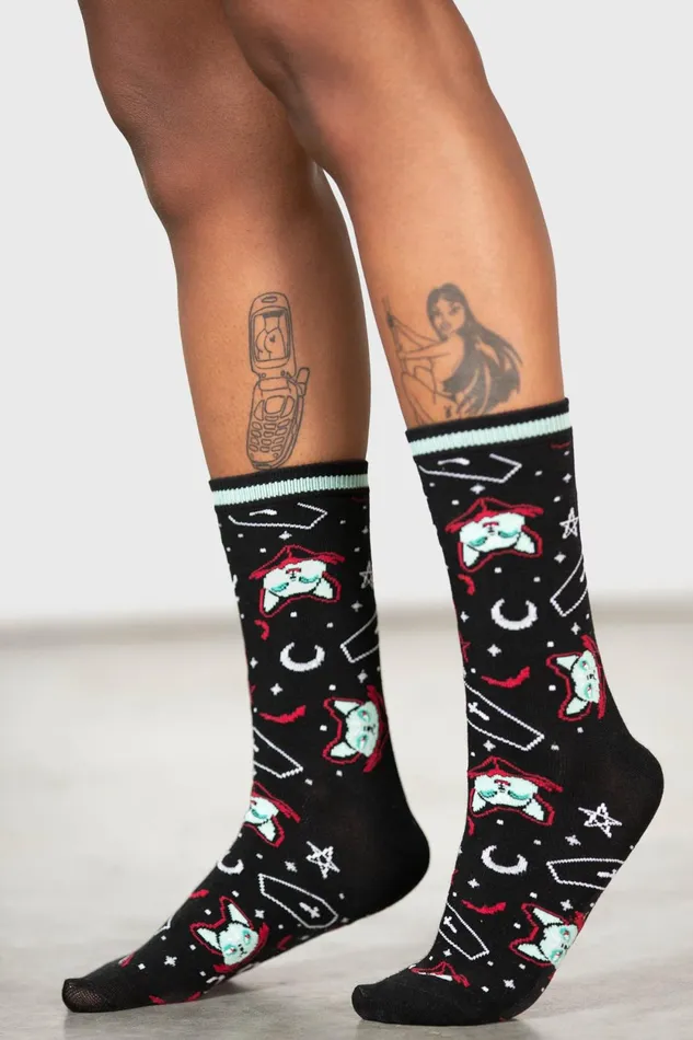 Women Socks and Tights Killstar Lil Vampurr Ankle Socks