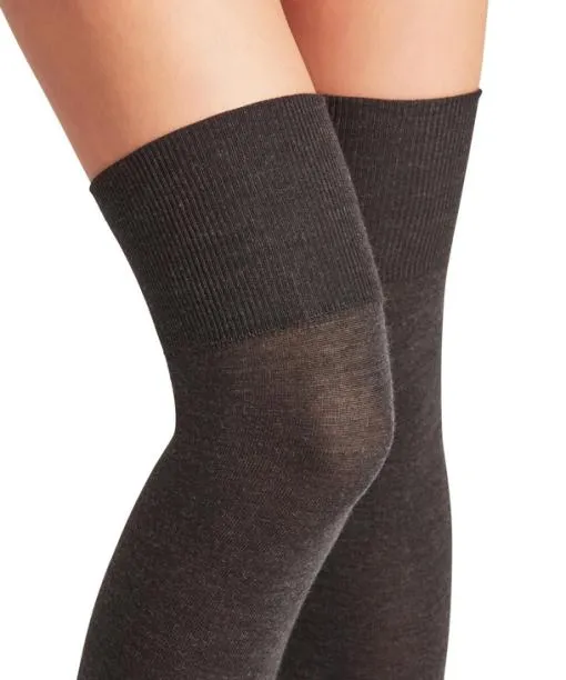Women Softmerino Women Overknees Anthramel FALKE Knee High Socks