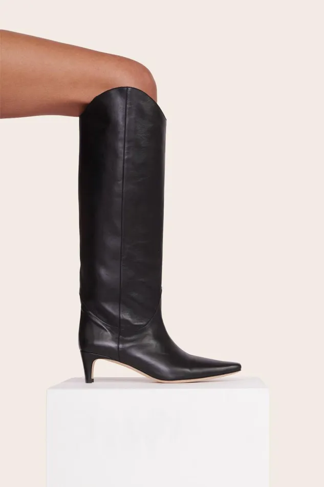 Women STAUD Boots WESTERN WALLY BOOT BLACK Women STAUD Boots WESTERN WALLY BOOT BLACK