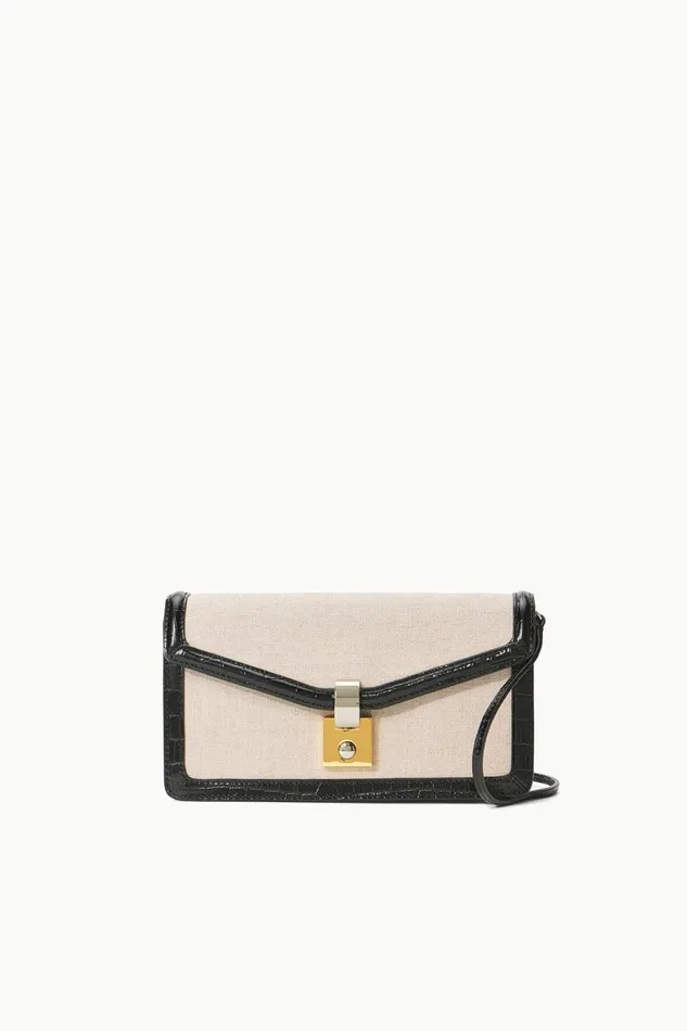 Women STAUD Clutches GWEN CLUTCH NATURAL BLACK