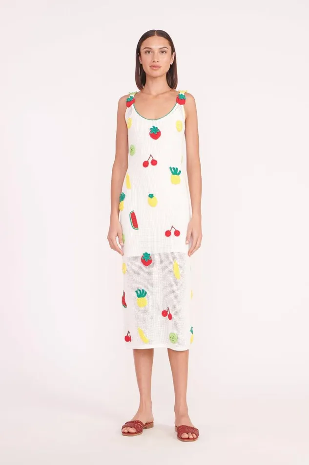 Women STAUD Cover Ups MARACUYA DRESS CROCHET FRUIT