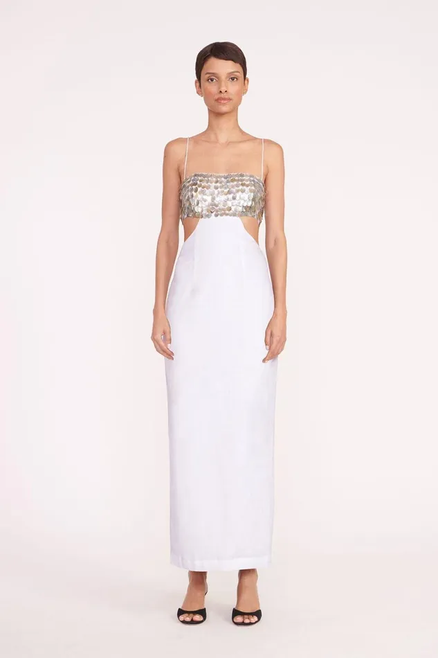Women STAUD Dresses JADA DRESS WHITE