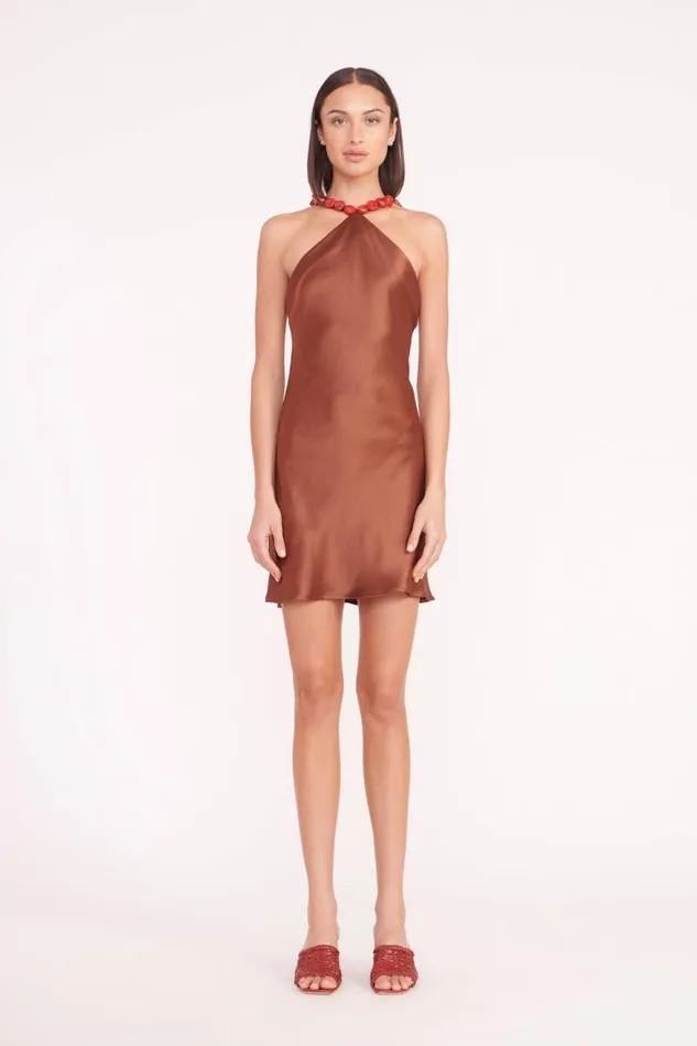 Women STAUD Dresses MINI CADENCE DRESS CLOVE
