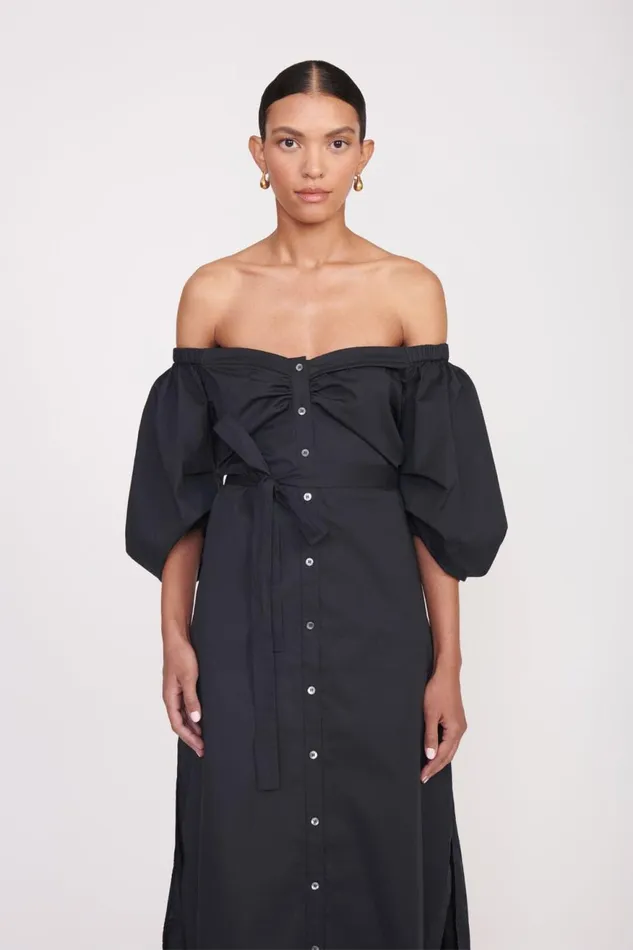 Women STAUD Dresses REESE DRESS BLACK
