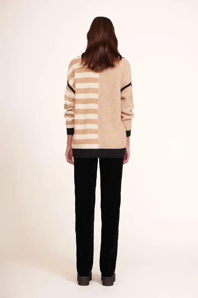 Women STAUD Knits HAMPTON SWEATER SAHARA STRIPE