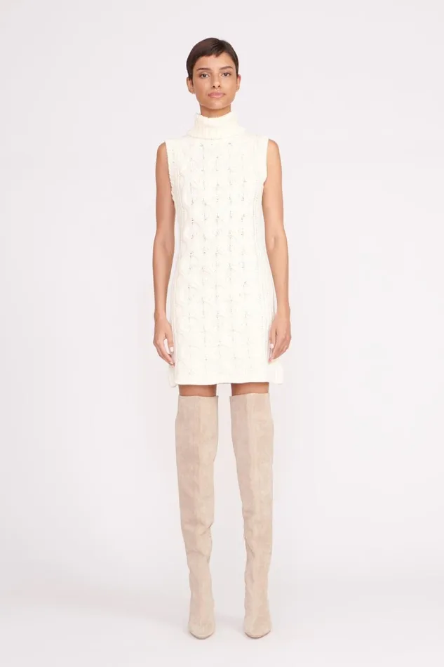 Women STAUD Knits MOD DRESS IVORY Women STAUD Knits MOD DRESS IVORY