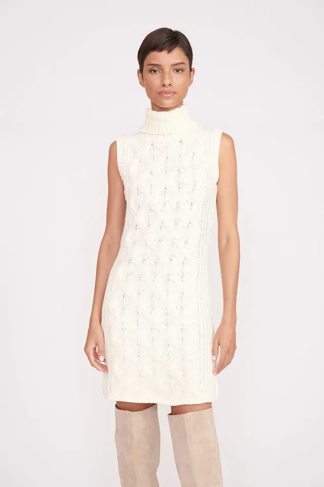 Women STAUD Knits MOD DRESS IVORY Women STAUD Knits MOD DRESS IVORY