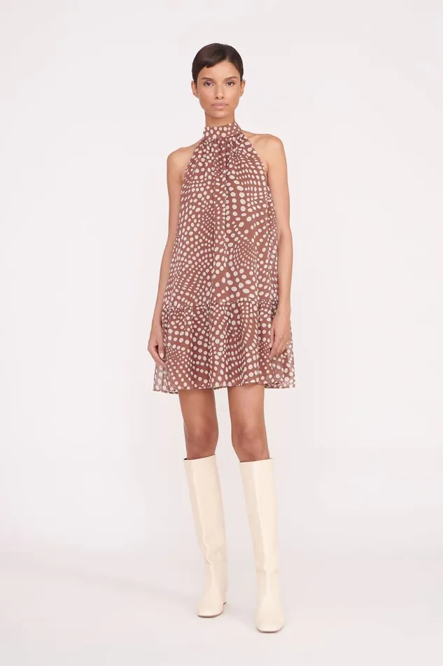 Women STAUD Occasion Dresses MARLOWE DRESS CLOVE WAVY DOT
