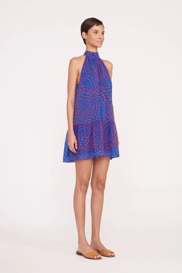 Women STAUD Occasion Dresses MARLOWE DRESS LAPIS WAVY DOT Women STAUD Occasion Dresses MARLOWE DRESS LAPIS WAVY DOT