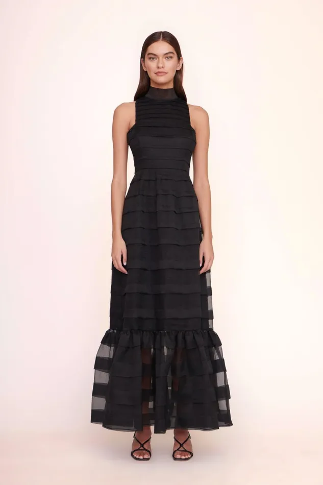 Women STAUD Occasion Dresses SPIRAL DRESS BLACK