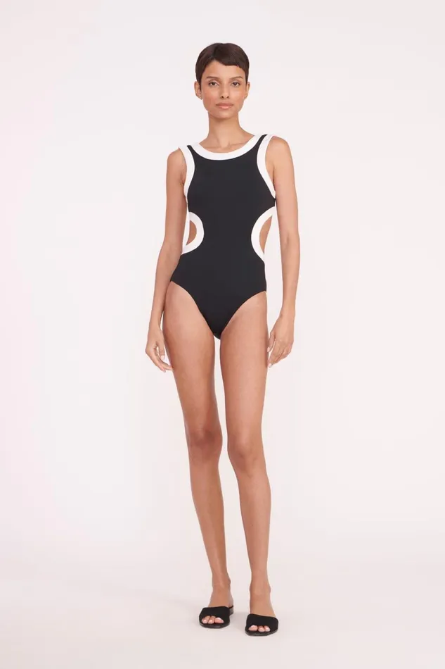 Women STAUD One Pieces DOLCE ONE PIECE BLACK WHITE Women STAUD One Pieces DOLCE ONE PIECE BLACK WHITE