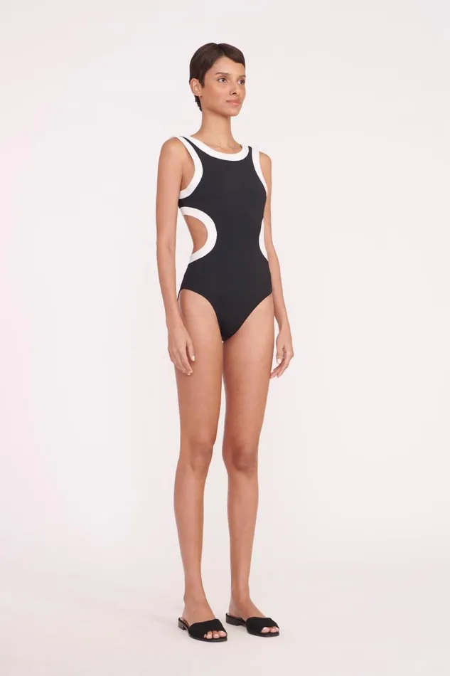 Women STAUD One Pieces DOLCE ONE PIECE BLACK WHITE Women STAUD One Pieces DOLCE ONE PIECE BLACK WHITE