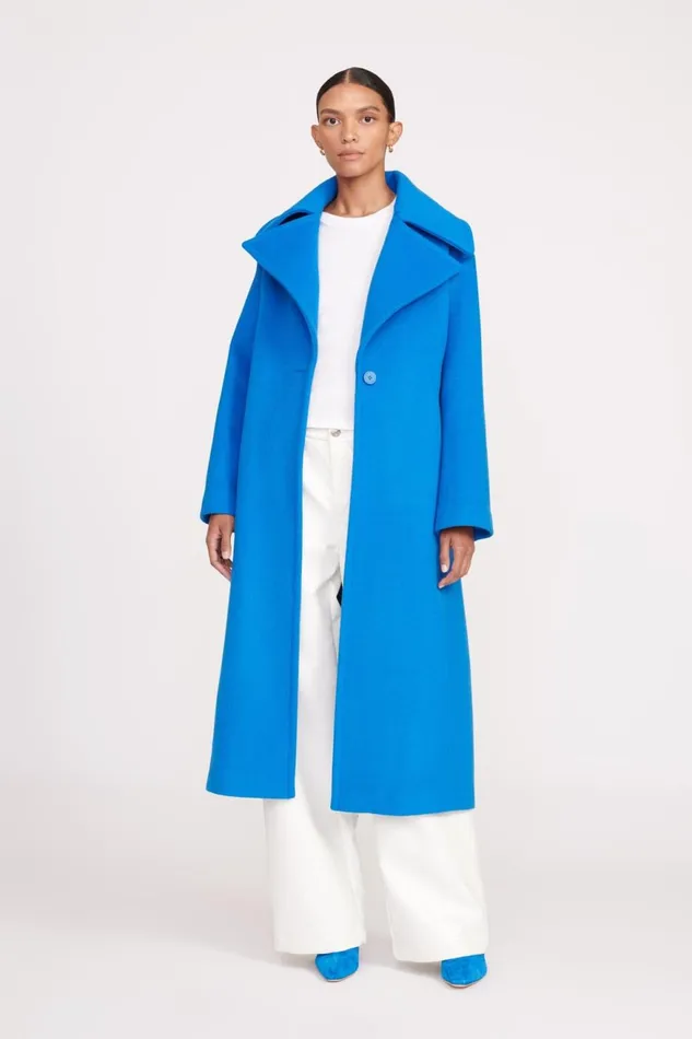 Women STAUD Outerwear and Jackets CARVER COAT DIRECTOR BLUE