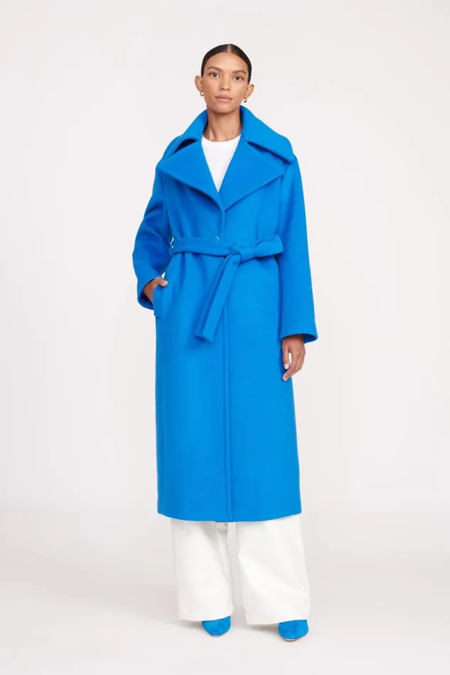 Women STAUD Outerwear and Jackets CARVER COAT DIRECTOR BLUE Women STAUD Outerwear and Jackets CARVER COAT DIRECTOR BLUE
