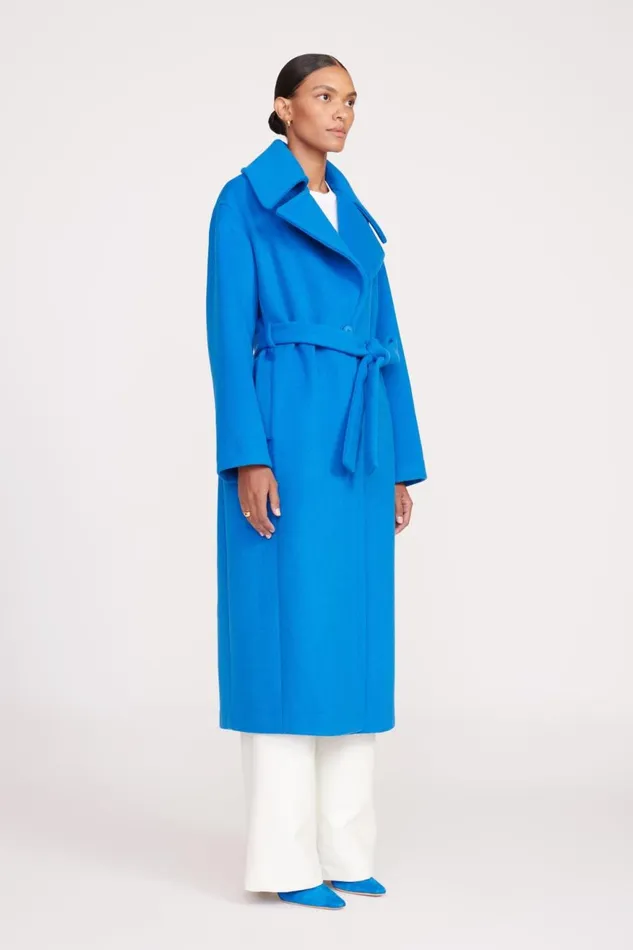 Women STAUD Outerwear and Jackets CARVER COAT DIRECTOR BLUE Women STAUD Outerwear and Jackets CARVER COAT DIRECTOR BLUE
