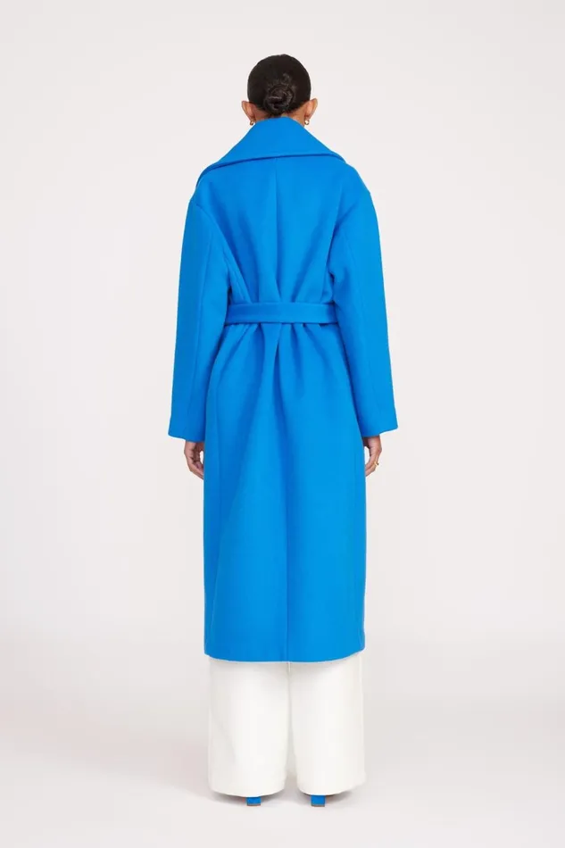 Women STAUD Outerwear and Jackets CARVER COAT DIRECTOR BLUE Women STAUD Outerwear and Jackets CARVER COAT DIRECTOR BLUE