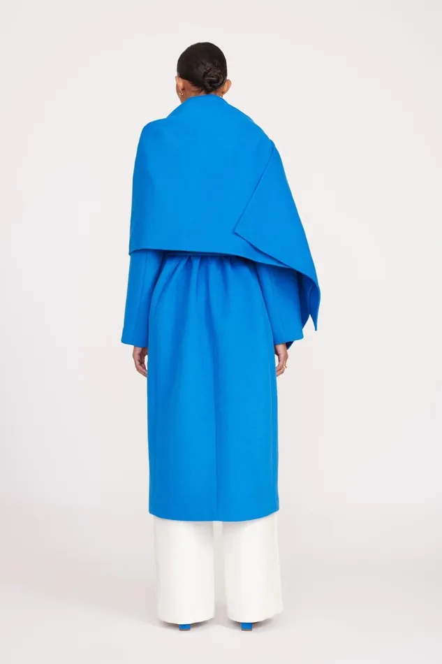 Women STAUD Outerwear and Jackets CARVER COAT DIRECTOR BLUE Women STAUD Outerwear and Jackets CARVER COAT DIRECTOR BLUE