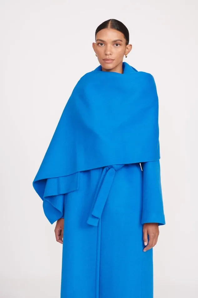 Women STAUD Outerwear and Jackets CARVER COAT DIRECTOR BLUE Women STAUD Outerwear and Jackets CARVER COAT DIRECTOR BLUE