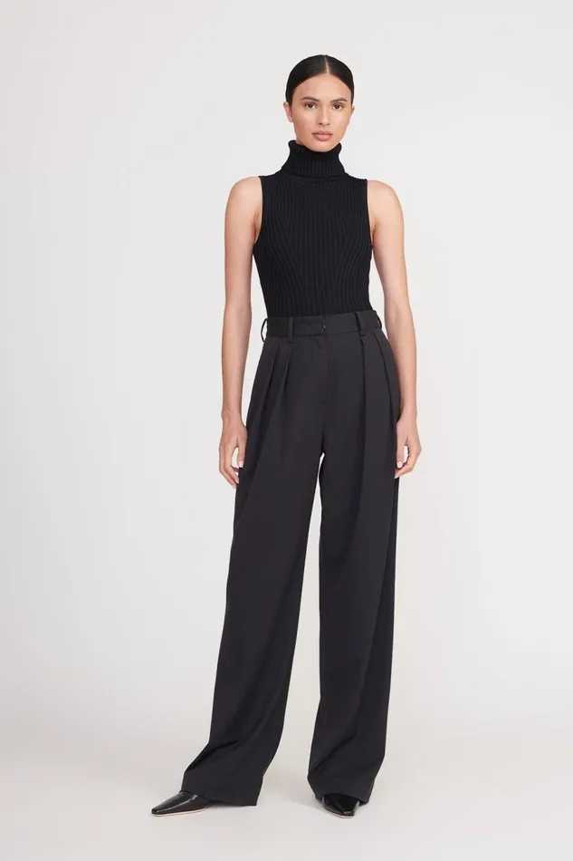 Women STAUD Pants and Shorts LUISA PANT BLACK SUITING