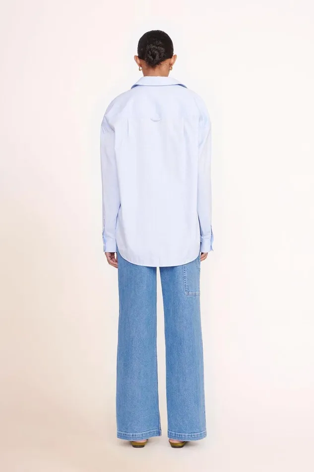 Women STAUD Pet Ready To Wear CUSTOM STAUD X CBONZ CLASSIC OVERSIZED SHIRT OXFORD BLUE