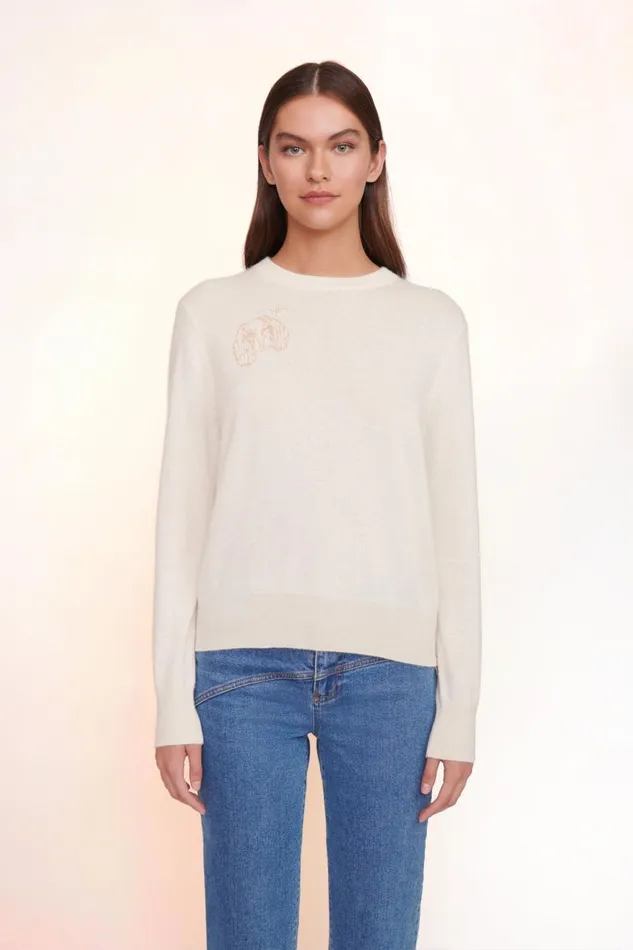Women STAUD Pet Sweats and Knits CUSTOM STAUD X CBONZ CASHMERE SWEATER CREAM