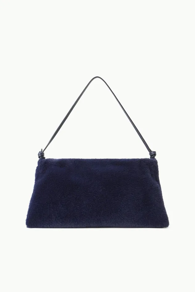 Women STAUD Shoulder VIVI SHOULDER BAG NAVY FAUX FUR
