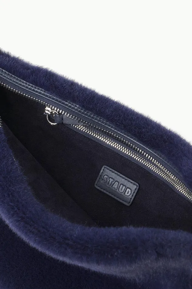 Women STAUD Shoulder VIVI SHOULDER BAG NAVY FAUX FUR Women STAUD Shoulder VIVI SHOULDER BAG NAVY FAUX FUR