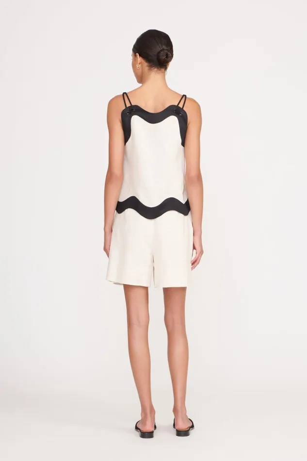 Women STAUD Tops RENATA TOP NATURAL BLACK Women STAUD Tops RENATA TOP NATURAL BLACK