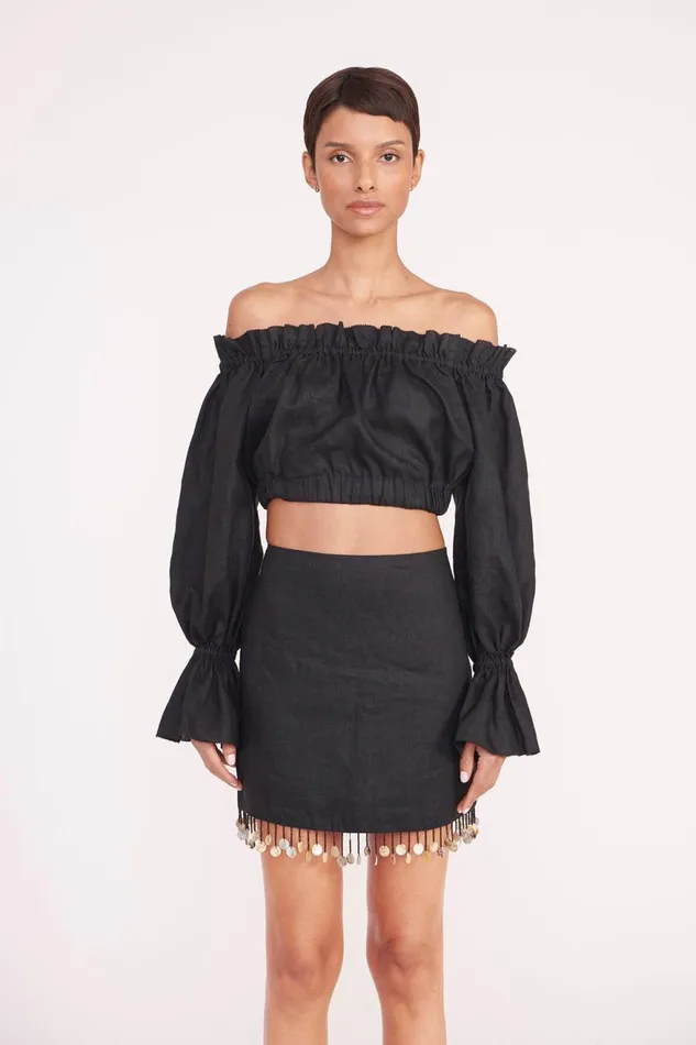 Women STAUD Tops TRISTAN TOP BLACK